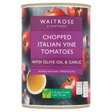 Waitrose chopped tomatoes with olive oil and garlic 400g (British brand)