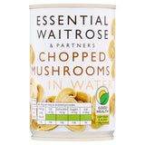 Essential Waitrose chopped mushrooms in water 290g (British brand)