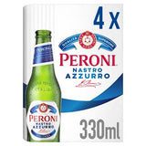 Peroni Nastro Azzurro lager 4x330ml, imported from the UK