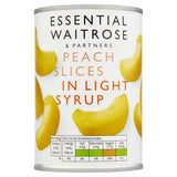Essential peach slices in light syrup 410g, UK version