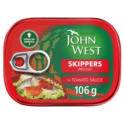 John West skippers in tomato sauce 106g (British brand)
