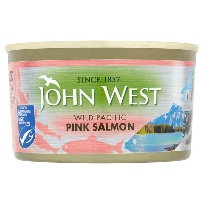 John West pink salmon 213g canned fish - British product