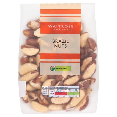 Waitrose whole Brazil nuts 300g pack, imported from the UK