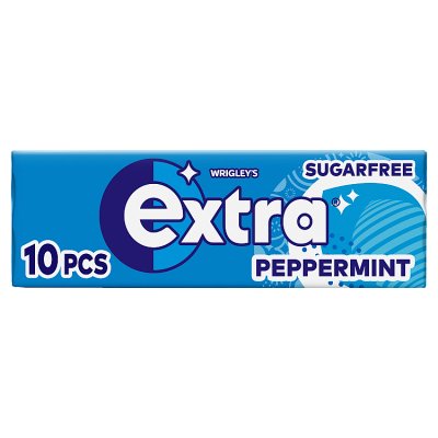 Extra peppermint sugar free chewing gum 10s (British brand)
