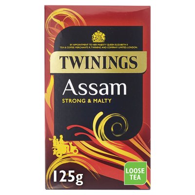 Twinings Assam loose leaf black tea 125g, imported from the UK