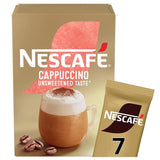 Nescafe cappuccino unsweetened sachets 7 pack (British brand)