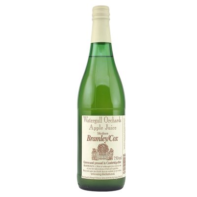 Watergull Orchards apple juice Bramley and Cox 750ml, imported from the UK