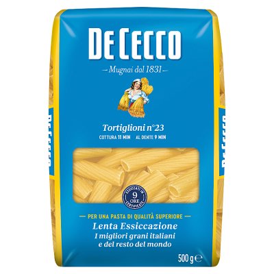 De Cecco tortiglioni durum wheat pasta 500g, UK version