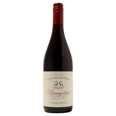 Beaujolais Cuvée des Vignerons red wine 75cl, imported from the UK