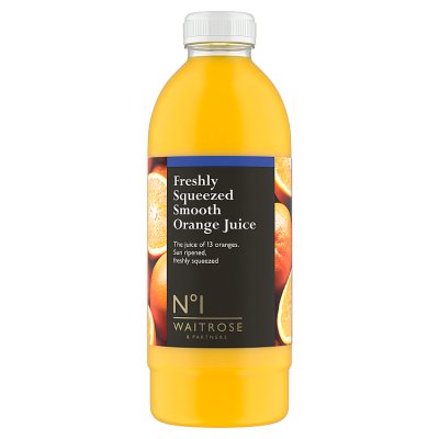 Waitrose No. 1 freshly squeezed smooth orange juice 1 litre, UK version