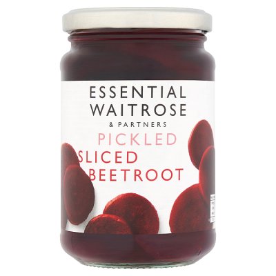 Waitrose sliced beetroot in malt vinegar 340g (British brand)