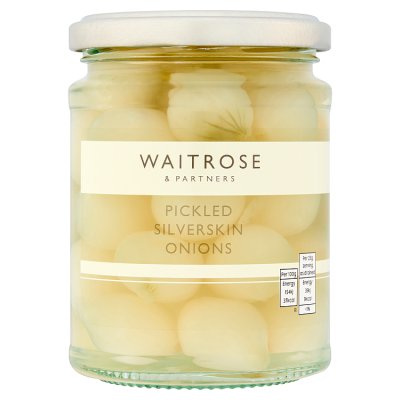 Waitrose pickled silverskin onions in a 280g jar, UK version