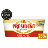 President unsalted spreadable butter 250g, UK version
