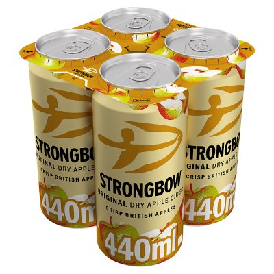Strongbow Original cider 4x440ml cans (British brand)