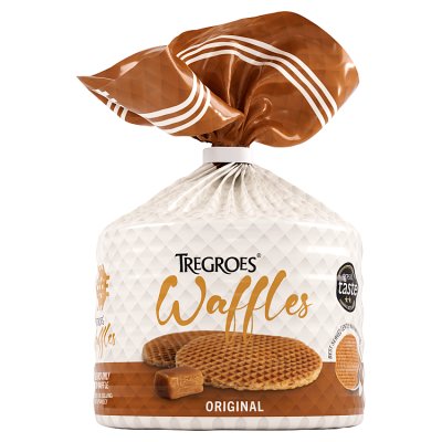 Tregroes toffee waffles with soft caramel centre 8 pack - British product