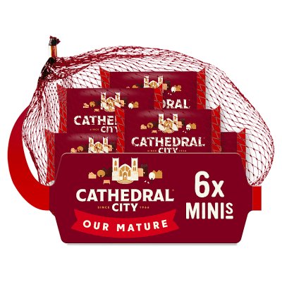 Cathedral City mini mature cheddar cheeses 6x20g - British product