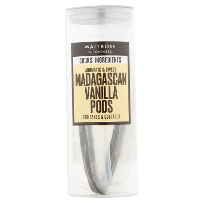 Cooks' Ingredients vanilla pods 2 pack, imported from the UK