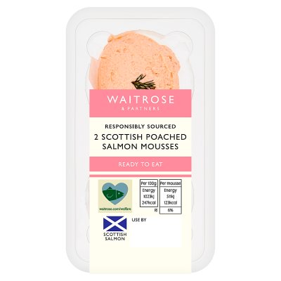 Waitrose poached Scottish salmon mousses 100g (British brand)