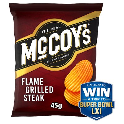 McCoy's ridge cut steak crisps 45g (British brand)