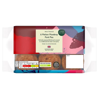 Waitrose Melton Mowbray pork pies 6 pack 300g (British brand)