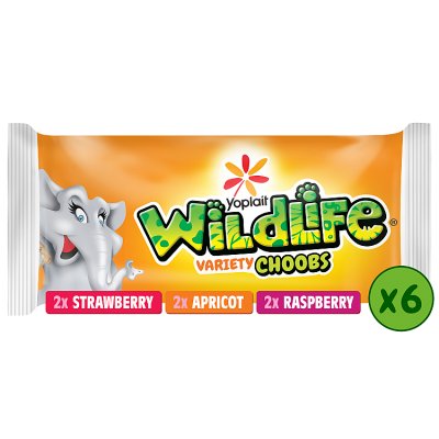 Yoplait Wildlife Choobs kids yogurt tubes 6x37g, UK version