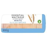 Waitrose Essential white medium sliced bread 800g, imported from the UK
