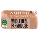 Waitrose wholemeal farmhouse medium sliced bread 800g - British product