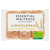 Waitrose Essential wholemeal baps six pack (British brand)