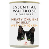 Waitrose Essential cat food in jelly with chicken chunks 400g (British brand)