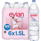 Evian still mineral water 6x1.5L pack, imported from the UK