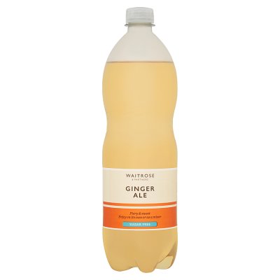 Waitrose Ginger Ale sugar free 1 Litre (British brand)