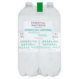 Essential sparkling natural mineral water 4x2L, imported from the UK
