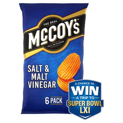 McCoy's Ridge Cut Salt & Malt Vinegar, imported from the UK