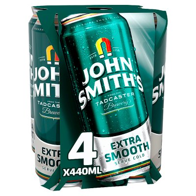 John Smith's Extra Smooth Ale 4x440ml canned multipack (British brand)