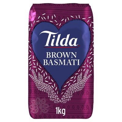 Tilda wholegrain basmati rice 1kg, imported from the UK