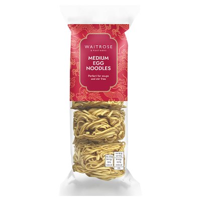 Waitrose medium egg noodles 250g (British brand)