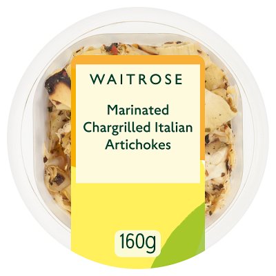 Waitrose marinated chargrilled Italian artichokes 160g, UK version