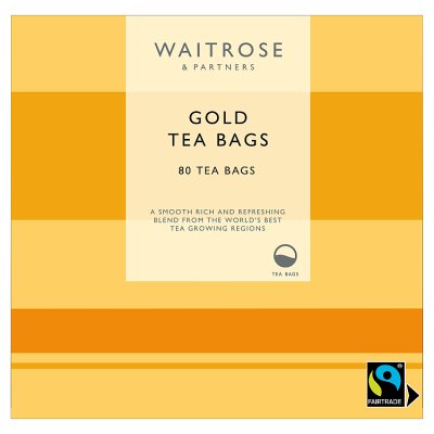 Waitrose Gold 80 tea bags 250g (British brand)