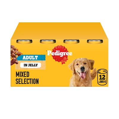 Pedigree wet dog food mixed in jelly 12x385g, imported from the UK