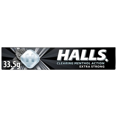 Halls Extra Strong menthol lozenges 33.5g, UK version