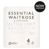 Waitrose white ultra soft bathroom tissue 4 rolls (British brand)