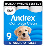 Andrex Complete Clean toilet tissue 9x190, imported from the UK