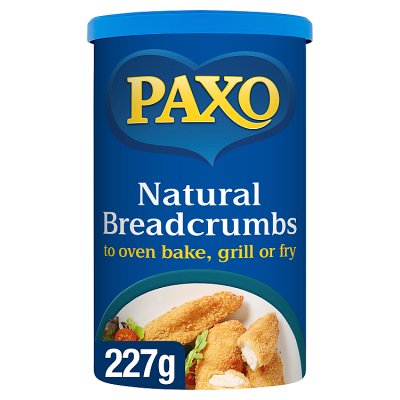 Paxo natural breadcrumbs 227g, imported from the UK