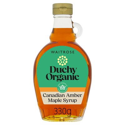 Duchy Organic Canadian amber maple syrup 330g, imported from the UK