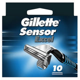 Gillette SensorExcel razor blades 10 pack, imported from the UK