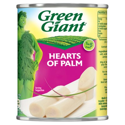 Green Giant hearts of palm whole 410g, imported from the UK