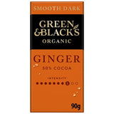 Green & Black's organic ginger dark chocolate bar 90g (British brand)