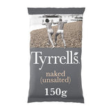 Tyrrells Naked No Salt crisps 150g, imported from the UK