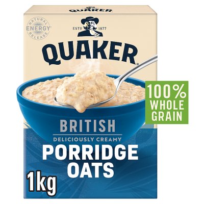 Quaker rolled porridge oats wholegrain 1kg, UK version