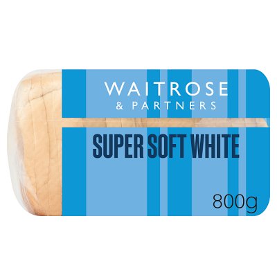 Waitrose Super Soft White Bread medium sliced 800g, UK version